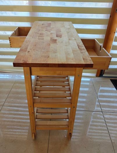 Wooden Island / Trolley (Birch Wood)