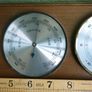 Vintage Wall Hanging Thermometer & Barometer & Hygrometer (one glass is missing) Image 8