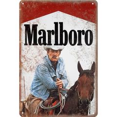 Marlboro Cowboy Tin Metal Sign