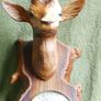 Vintage DEER HEAD English Barometer Image 10