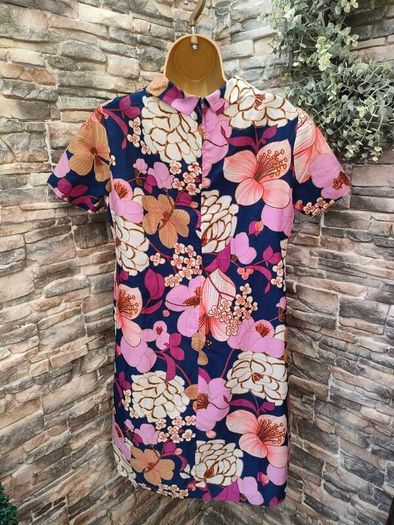 Vintage 1960s mini floral shift tunic dress Postage included