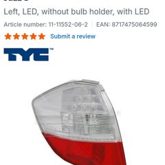 Honda Fit rear passenger light