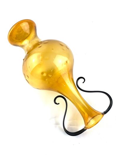 Mid century Lauscha glass vase