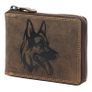 Wolf Man Leather Wallet Dark Brown Zip around Image 7