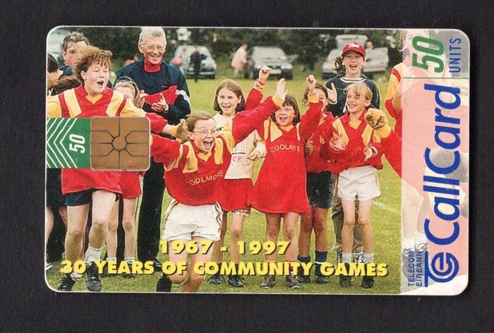 1997 Ireland 50 unit 30 year anniversary of the Community Games in 1997 (Gemplus GEM1) Call Card Used