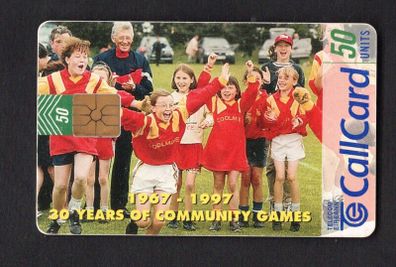 1997 Ireland 50 unit 30 year anniversary of the Community Games in 1997 (Gemplus GEM1) Call Card Used