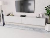 TV Cabinets 2 pcs Chipboard 120x40x34 cm High Gloss White