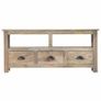 TV Cabinet 110x30x50 cm Solid Mango Wood Image 9