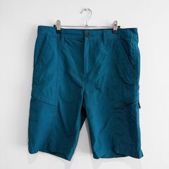 Pre Owned Dunnes Stores Mens Teal Utility Cargo Shorts