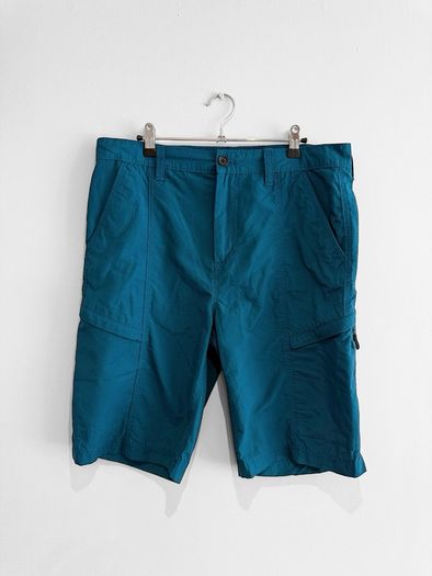 Pre Owned Dunnes Stores Mens Teal Utility Cargo Shorts