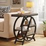 Industrial Side Table 3-Tier Narrow Side Table with Storage Space Metal Frame Image 5