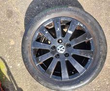 Volkswagen alloy good for spare tires!   the tires need replacement,so that's price !