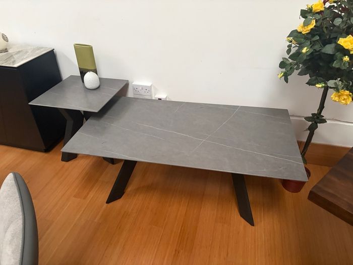 Ceramic coffee and lamp table set