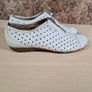 womens Gabor Hovercraft perforated soft white leather slip on shoes Size 5.5 flats pumps Image 6