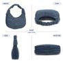 Brand New Denim Hobo Bag Casual Shoulder Tote for Women Image 2
