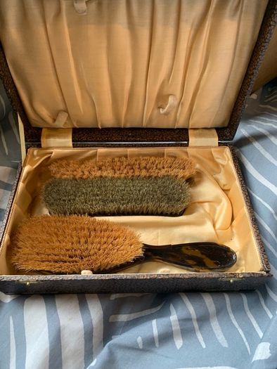 Hair brush boxed vanity set