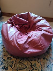 Bean Bag, Large, Chair, Red Leather