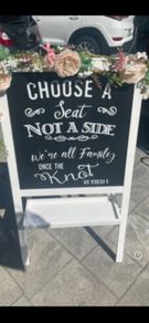 hand made wedding sign