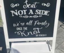 hand made wedding sign