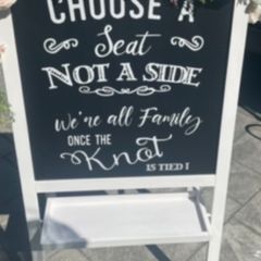 hand made wedding sign