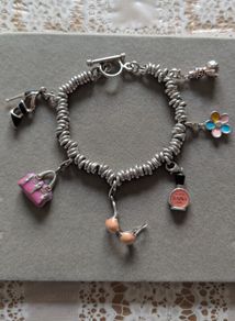 Thomas Sabo Sterling Silver Charm Bracelet (Vintage, 925) with 6 Charms