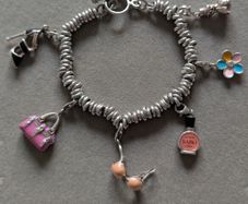 Thomas Sabo Sterling Silver Charm Bracelet (Vintage, 925) with 6 Charms