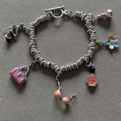 Thomas Sabo Sterling Silver Charm Bracelet (Vintage, 925) with 6 Charms