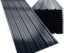 12x Galvanised Metal Roofing Sheets Box Profile 129x46cm Coated 7m Cladding Walling Sheeting Corrugated Roof Garage Shed Carport Greenhouse Panels Anthracite with Pre Drilled Holes