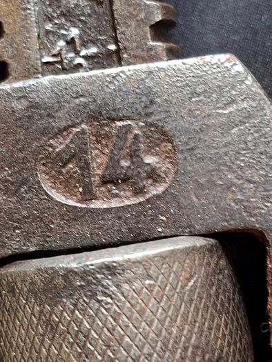 Antique Heavy Duty Pipe Wrench 14 Inches C.K GERMAN MADE