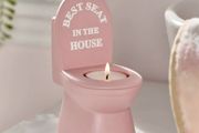 Pink Ceramic Toilet Tealight Ornament
