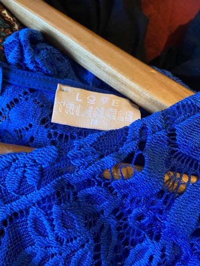 Stunning royal blue designer dress by love triangle size 14