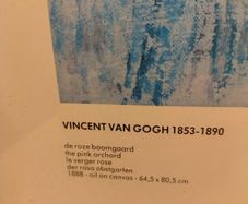 Large framed print of "The Pink Orchard" by van Gogh