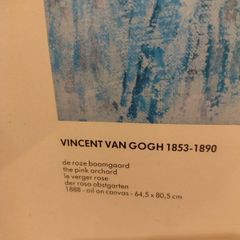Large framed print of "The Pink Orchard" by van Gogh