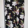 WAREHOUSE black floral crop jumpsuit with pockets Sz 12 UK Image 3