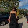 Debs/Prom /Evening black strapless ruffle ballgown Image 2
