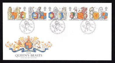 1998 Great Britain 650th Anniversary of the Order of the Garter, The Queen's Beasts Commemorative Stamps Royal Mail Addressed First Day Cover (FDC)