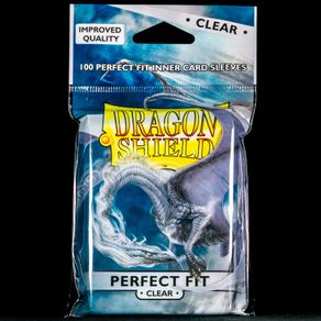 1x Pack of 100 Dragon Shield Clear Perfect Fit Sleeves Standard Trading Cards Pokemon MTG Lorcana