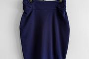 New Emery Rose Navy Blue High-Waisted Pencil Skirt