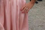 Ladies peach and white dress