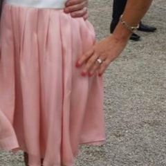 Ladies peach and white dress