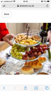 Fruit basket Fruit tray Fruit Bowl,Glass Serving 3 Tier Vertex Fruit Racks Cake Stand Countertop Chrome Large Capacity Storage Fruit and Other Produce Fruit bowls