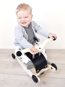 Red Wishbone Mini-Flip 3-in-1 walker, rocker, ride-on
