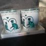 Set of 2 Metalic Effect Candle Holders Image 2