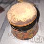 Vintage Russian Khokhloma Lidded Wooden Jar Hand Painted Lacquer Folk Art Trinket Box, Image 5
