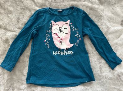 Long sleeved top with an owl, 122cm, 6-7 years