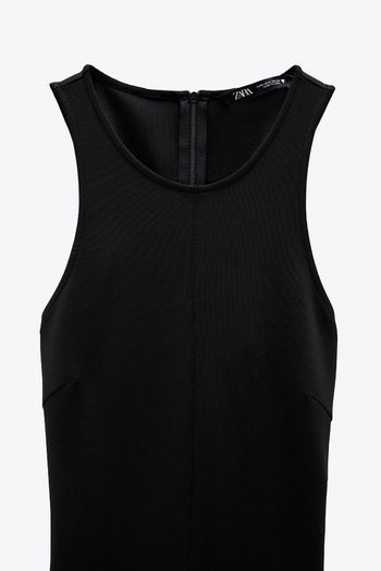 ZARA NEOPRENE-EFFECT Fitted sleeveless dress