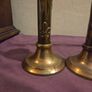 Antique Brass Candlesticks Image 4