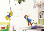 Winnie The Pooh Swing Wall Stickers Decal for Children's Room