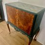 SALE! Burl Front Vintage Cocktail Bar/Cabinet Image 2