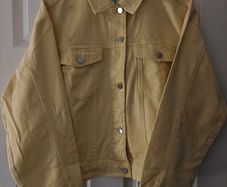denim jacket Denim Co. Pastel Yellow Denim Jacket - Size Large